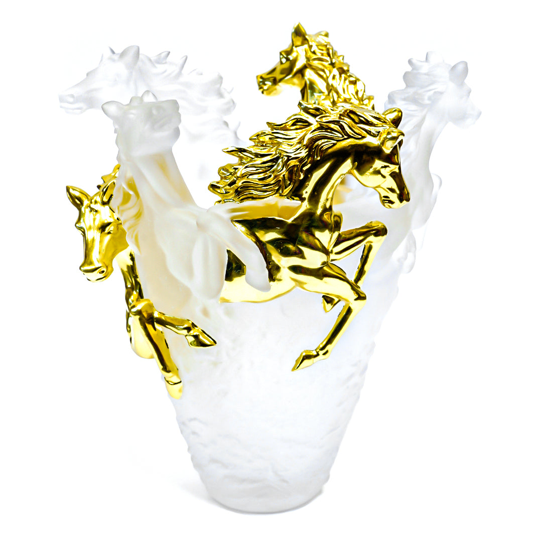HORSE BURNER GOLD & WHITE COLOR 15CM MABKHARA - carnelistyle